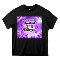 Black thankful greatful blessed Heavy Core Tee - NancyCooperArtShop