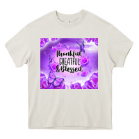 Cream thankful greatful blessed Heavy Core Tee - NancyCooperArtShop