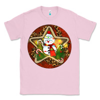 Bubblegum Pink Snowman Christmas Classic Tee - RanaPortraitStore