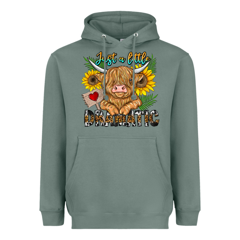 Just A Little Dramatic Heavyweight Hoodie by CowhideDigitalArt | Teevron