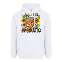 White just a little dramatic Heavyweight Hoodie - CowhideDigitalArt