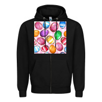 Black Easter Eggs Seamless Pattern Zipper Hoodie - BundleAndBundleShop