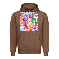 Chestnut Easter Eggs Seamless Pattern Zipper Hoodie - BundleAndBundleShop