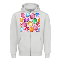 Dove Grey Easter Eggs Seamless Pattern Zipper Hoodie - BundleAndBundleShop