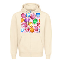 Sandshell Easter Eggs Seamless Pattern Zipper Hoodie - BundleAndBundleShop