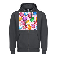 Smoke Easter Eggs Seamless Pattern Zipper Hoodie - BundleAndBundleShop