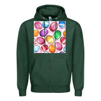 Sports Green Easter Eggs Seamless Pattern Zipper Hoodie - BundleAndBundleShop