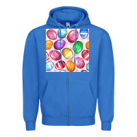 True Royal Easter Eggs Seamless Pattern Zipper Hoodie - BundleAndBundleShop