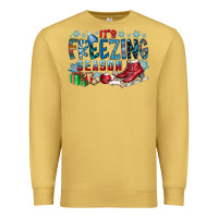 Antique Gold It's Freezing Season Premium Sweatshirt - CowhideDigitalArt
