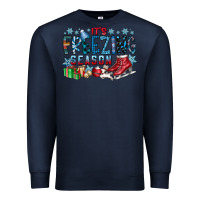 Navy It's Freezing Season Premium Sweatshirt - CowhideDigitalArt