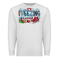 Oatmeal Heather It's Freezing Season Premium Sweatshirt - CowhideDigitalArt