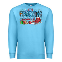 Ocean Blue It's Freezing Season Premium Sweatshirt - CowhideDigitalArt