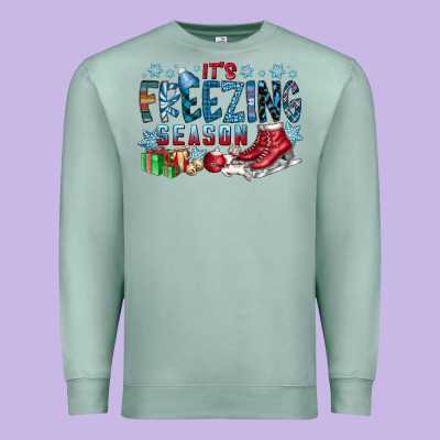 It's Freezing Season Premium Sweatshirt Designed By Cowhidedigitalart