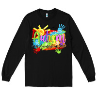 Black Autism accept understand love Long Sleeve Tee - NancyCooperArtShop