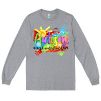 Heather Grey Autism accept understand love Long Sleeve Tee - NancyCooperArtShop