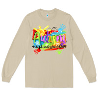 Mushroom Autism accept understand love Long Sleeve Tee - NancyCooperArtShop
