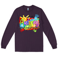Plum Autism accept understand love Long Sleeve Tee - NancyCooperArtShop
