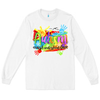 White Autism accept understand love Long Sleeve Tee - NancyCooperArtShop