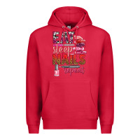 Cardinal eat sleep nails repeat bbs Premium Hoodie - BundleAndBundleShop