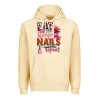Pina Colada eat sleep nails repeat bbs Premium Hoodie - BundleAndBundleShop