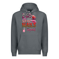 Rock eat sleep nails repeat bbs Premium Hoodie - BundleAndBundleShop