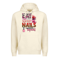 Sandshell eat sleep nails repeat bbs Premium Hoodie - BundleAndBundleShop