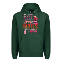 Eat Sleep Nails Repeat Bbs Premium Hoodie | Teevron