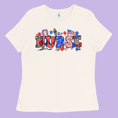 4th Of July Nurse Ladies Tee Designed By Nancycooperartshop