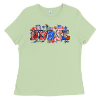 Matcha 4th of july nurse Ladies Tee - NancyCooperArtShop