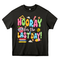Hooray For The Last Day White Heavy Core Tee | Teevron