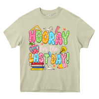 Mossy hooray for the last day white Heavy Core Tee - JahusDesignShop
