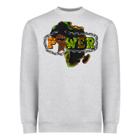 Heather Grey Power Black History Heavyweight Sweatshirt - HowdyJamesFarm