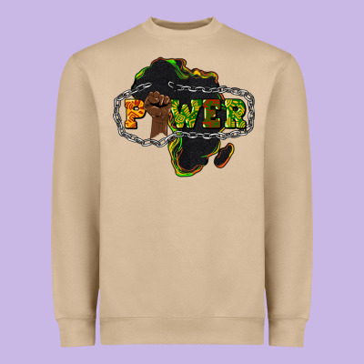 Power Black History Heavyweight Sweatshirt Designed By Howdyjamesfarm