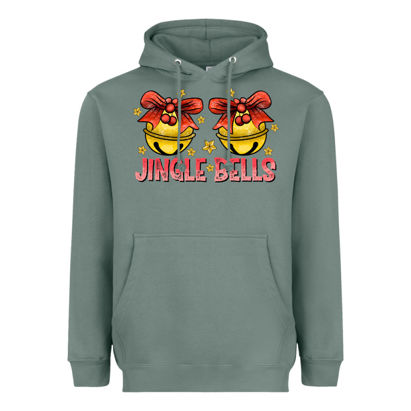 Jingle Bells Heavyweight Hoodie by CowhideDigitalArt | Teevron