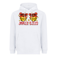 White Jingle Bells Heavyweight Hoodie - CowhideDigitalArt