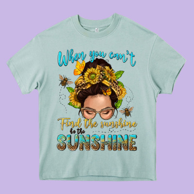 When You Cant Find The Sunshine Be The Sunshine Me Heavy Core Tee Designed By Nancycooperartshop