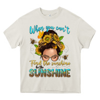 Cream when you cant find the sunshine be the sunshine me Heavy Core Tee - NancyCooperArtShop