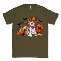 Army Green Halloween beagle dog Classic Tee - RanaPortraitStore