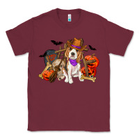 Burgundy Halloween beagle dog Classic Tee - RanaPortraitStore