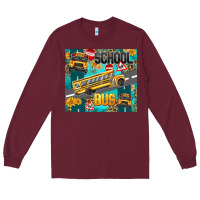 Burgundy school bus Long Sleeve Tee - texasbilliewilder