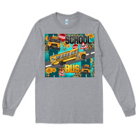 Heather Grey school bus Long Sleeve Tee - texasbilliewilder