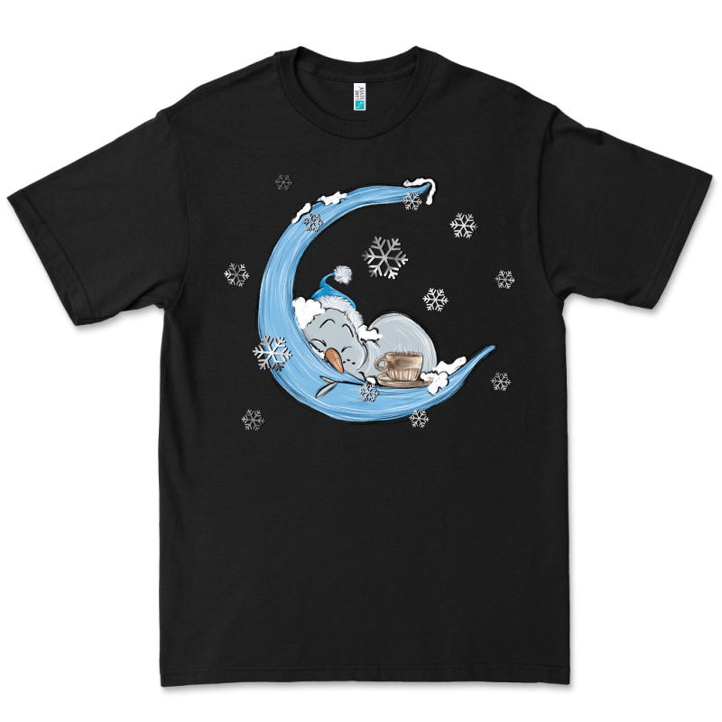 Snowman And Moon Premium Tee by MaliasSmallBusiness | Teevron
