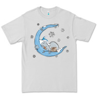 Dove Grey snowman and moon Premium Tee - MaliasSmallBusiness