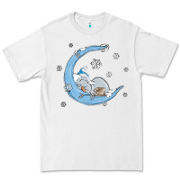 White snowman and moon Premium Tee - MaliasSmallBusiness