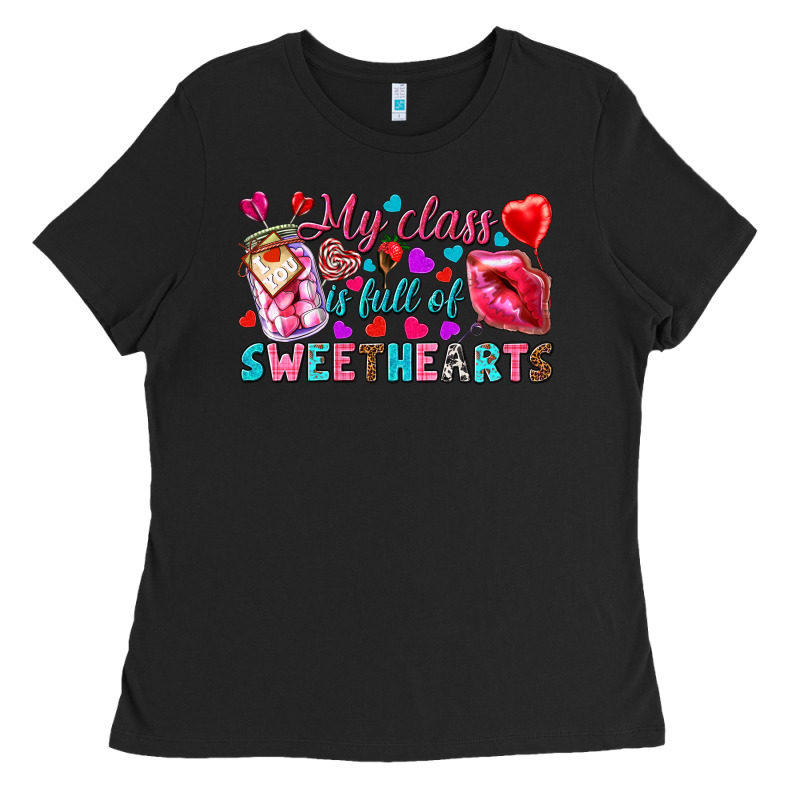 My Class Is Full Of Sweethearts Ladies Tee by NancyCooperArtShop | Teevron