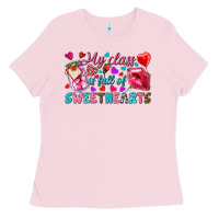 Bubblegum Pink my class is full of sweethearts Ladies Tee - NancyCooperArtShop