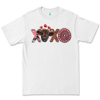 White xoxo calf and gemstone Premium Tee - RanaPortraitStore