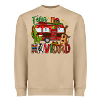 Mushroom Feliz Navidad Christmas Mexico Heavyweight Sweatshirt - HowdyJamesFarm