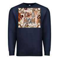 Navy Dog Mom Premium Sweatshirt - CowhideDigitalArt