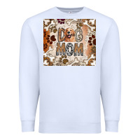 White Dog Mom Premium Sweatshirt - CowhideDigitalArt